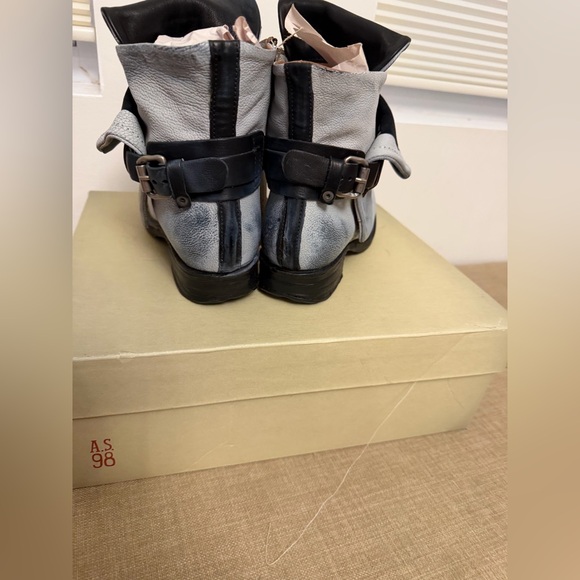 A.S.98 Simon Gray and Black Combat Boots EU 39 US 8/8.5 New - Picture 7 of 9